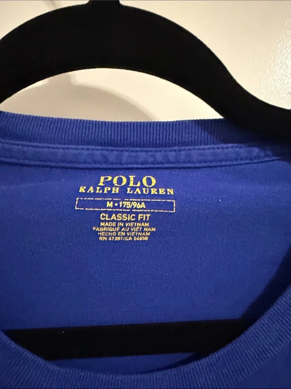 Polo by Ralph Lauren Royal Blue Short Sleeve Crew Tee with Orange Pony